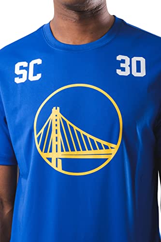 Ultra Game NBA Golden State Warriors - Stephen Curry Mens Active Tee Shirt, Team Color, Medium
