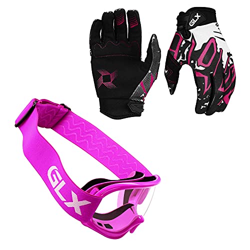 GLX GX623 DOT Kids Youth ATV Off-Road Dirt Bike Motocross Motorcycle Full Face Helmet Combo Gloves Goggles for Boys and Girls (Graffiti, X-Large)