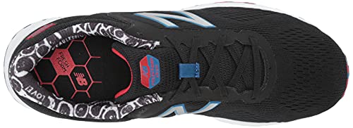 New Balance Kid's Fresh Foam Arishi V2 Lace-Up Running Shoe, Black/Oxygen Blue/Team Red, 4.5 M US Big Kid (8-12 Years)