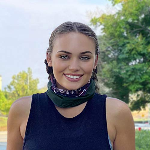 Neck Gaiter Face Mask Scarf - Proudly Made in The USA. Sun and Dust Protection, Sport, Bandanas for Fishing, Hiking, Cycling, Motorcycling, Running - Red Crossbones