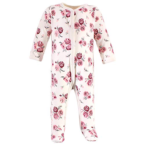 Hudson Baby Unisex Baby Cotton Sleep and Play Rose, 6-9 Months