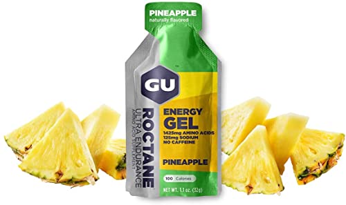 GU Energy Roctane Ultra Endurance Energy Gel, 24-Count, Pineapple