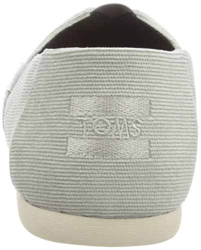 TOMS Men's Alpargata Recycled Cotton Canvas” Loafer Flat, Drizzle Grey, 9