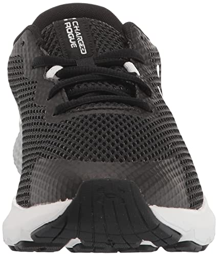 Under Armour Men's Charged Rogue 3 Road Running Shoe, Black (002)/White, 12.5