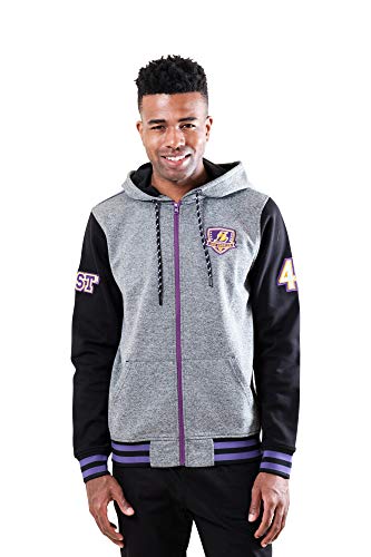 NBA Los Angeles Lakers Mens Men's Full Zip Fleece Hoodie Letterman Varsity Jackett, Team Color, M