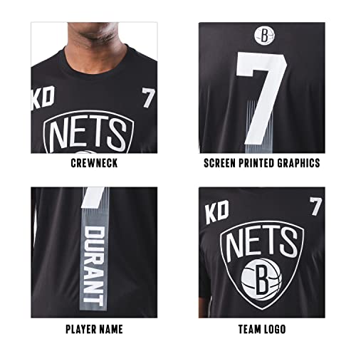 Ultra Game NBA Brooklyn Nets - Kevin Durant Mens Active Tee Shirt, Team Color, Small