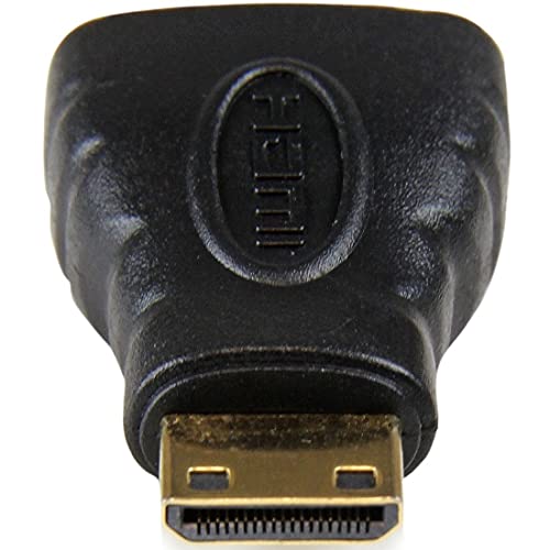 StarTech.com HDMI® to HDMI Mini Adapter - HDMI Female to Mini HDMI Male for camera to a High Definition TV or Monitor (HDACFM),Black 0.5' x 0.9' x 1.4'