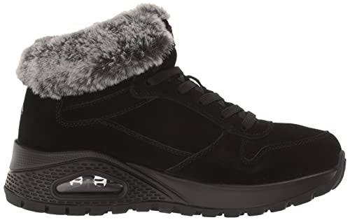 Skechers Women's UNO Rugged-WINTRINESS Ankle Boot, Black, 6