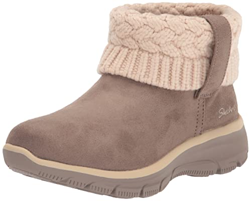 Skechers Women's Easy Going-Cozy Weather Ankle Boot, Taupe, 7