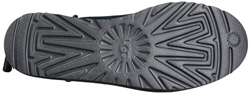 UGG Women's Classic Mini Logo Zip Fashion Boot, Black, 5