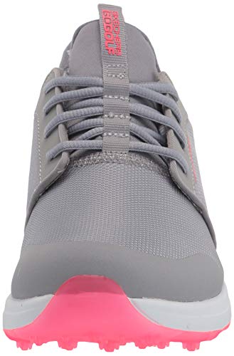 Skechers womens Max Golf Shoe, Gray/Coral Sport, 7 US