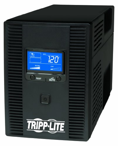 Tripp Lite SMART1500LCDT 1500VA 900W UPS Battery Back Up, AVR, LCD Display, Line-Interactive, 10 Outlets, 120V, USB, Tel and Coax Protection, 3 Year Warranty and Dollar 250,000 Insurance Black