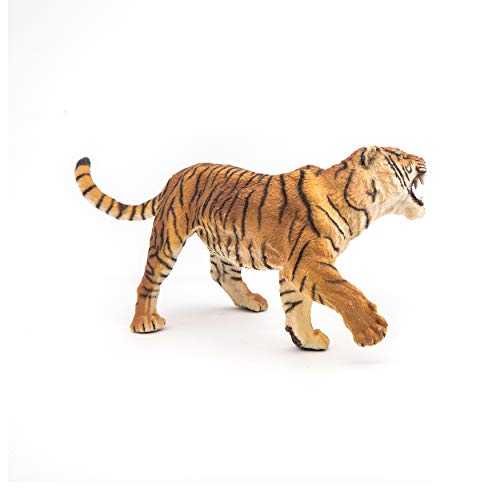 Papo -Hand-Painted - Figurine -Wild Animal Kingdom - Roaring Tiger -50182 -Collectible - for Children - Suitable for Boys and Girls- from 3 Years Old