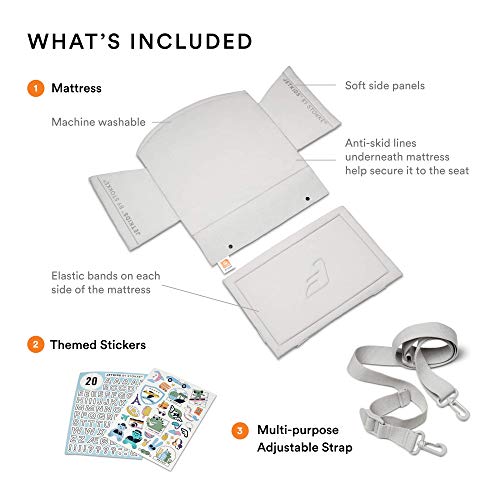 JetKids by Stokke BedBox, Pink Lemonade - Kid's Ride-On Suitcase and In-Flight Bed - Help Your Child Relax and Sleep on the Plane - Approved by Many Airlines - Best for Ages 3-7