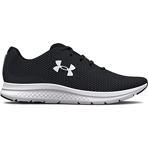Under Armour Women's Charged Impulse 3 Running Shoe, (001) Black/Black/White, 10