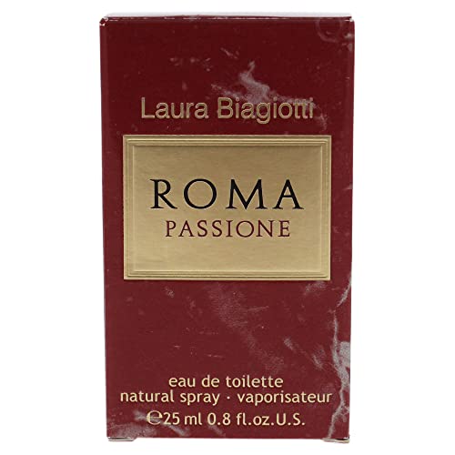 Laura Biagiotti - Roma Passione - EDT Spray Perfume for Women - Fruity Floral Fragrance with Notes of Grapefruit, Mandarin and Blackcurrant - 0.8 oz