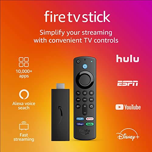 Fire TV Stick with Alexa Voice Remote (includes TV controls), free and live TV without cable or satellite, HD streaming device