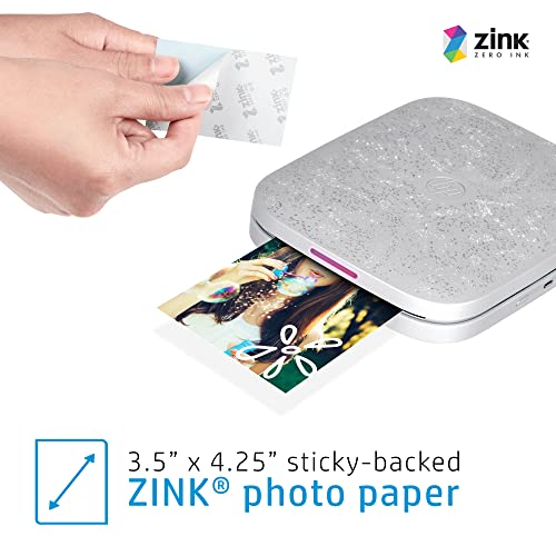 HP Sprocket 3x4 Instant Photo Printer – Wirelessly Print 3.5x4.25” Photos on Zink Paper from iOS and Android Devices