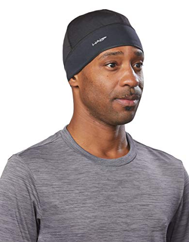 Halo Headband Skull Cap - The Ultimate Sweat Diverting, Absorbent, Lightweight, High Performance Skull Cap , Black