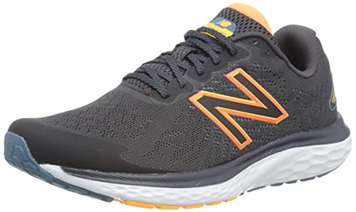 New Balance Men's Fresh Foam 680 V7 Running Shoe, Black/Vibrant Orange/Vibrant Apricot, 11