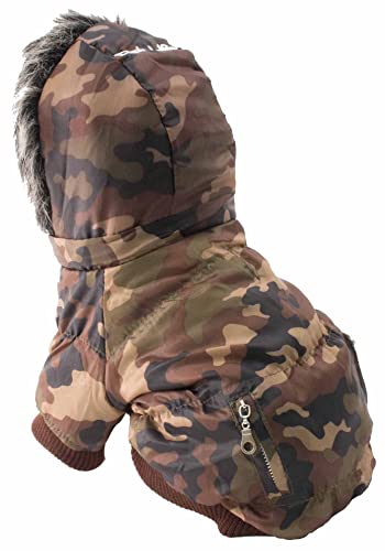 Pet Life Classic Metallic Winter Dog Coat with Zippered Removable Fur Hood - Dog Jacket Features 3M Thinsulate Insulation Warming Technology - Dog Clothes Sizing fits Small, Medium and Large Dogs