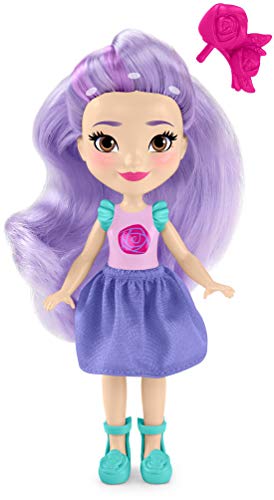 Nickelodeon Sunny Day Pop-In Style 6-inch Posable Hair Play Dolls with 3 Pop-In Accessories, 9 Customizable Pop-In Spots and Comb