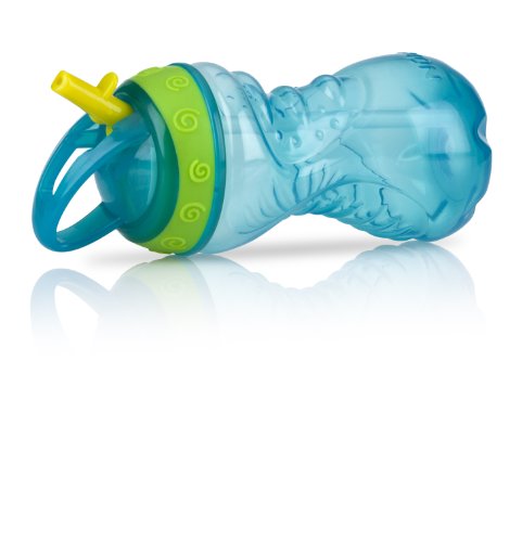 Nuby 2-Pack Flip-It Easy Grip Cups with Easy-Flo Straw, 10 Ounce, Colors May Vary