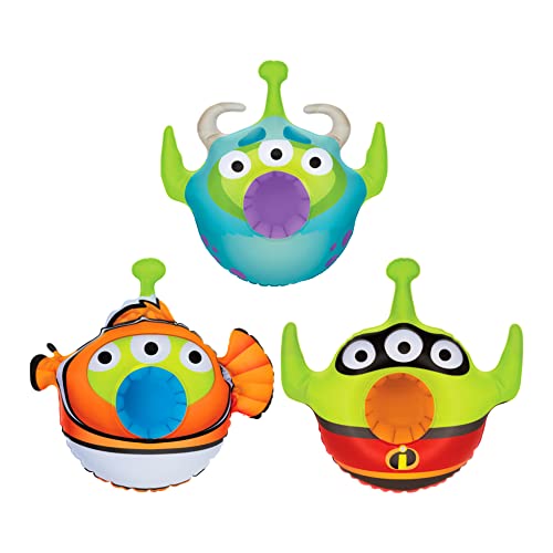 SwimWays Disney Pixar Inflatable Floating Pool Drink Holders, Toy Story Alien Mash-Up (6 Pack)
