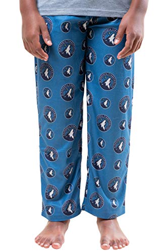 Ultra Game NBA Minnesota Timberwolves Youth 2 Piece Pjs Lounge Pants and Tee Set, Team Color, 8