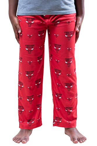 Ultra Game NBA Chicago Bulls Youth 2 Piece Pjs Lounge Pants and Tee Set, Team Color, 7