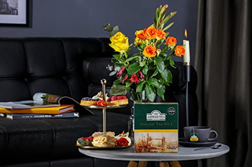 Ahmad Tea Black Tea, English Tea No.1 Teabags, 100 ct - Caffeinated and Sugar-Free