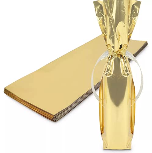 Unique Party Paper Bags, 10' x 5', Metallic Gold
