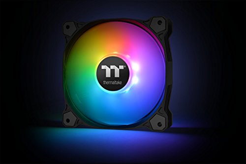 Thermaltake Pure Plus 12 RGB TT Premium Edition 120mm Software Enabled Circular 9 Controllable LEDs RGB PWM Case Radiator Fan 3Pack, TT RGB PLUS Software, AI Interactive Voice Control CL-F063-PL12SW-A