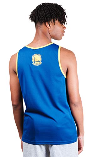 Ultra Game NBA Golden State Warriors Mens Jersey Tank Top Mesh Sleeveless Muscle T-Shirt, Team Color, X-Large