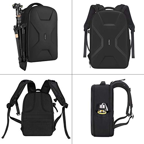 MOSISO Camera Backpack, DSLR/SLR/Mirrorless Photography Camera Bag 15-16 inch Waterproof Hardshell Case with Tripod HolderandLaptop Compartment Compatible with Canon/Nikon/Sony, Black