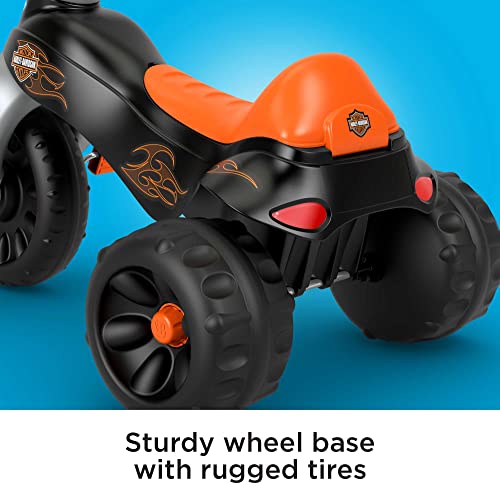 Fisher-Price Harley-Davidson Toddler Tricycle Tough Trike Bike With Handlebar Grips and Storage For Preschool Kids Ages 2+ Years [Amazon Exclusive]