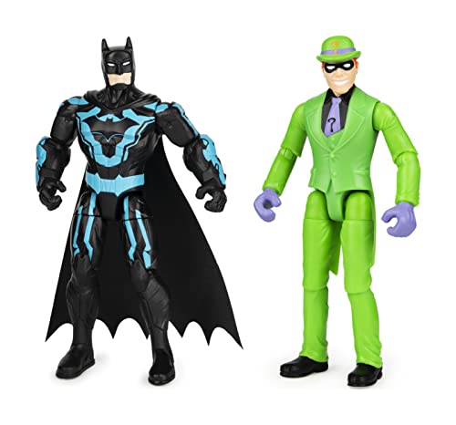 DC Comics Batman 4-inch Batman and The Riddler Action Figures with 6 Mystery Accessories, Kids Toys for Boys Aged 3 and up