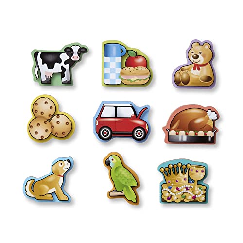 Melissa and Doug Hide and Seek Wooden Activity Board With Wooden Magnets - Wooden Busy Board, Hide And Seek Puzzles, Wooden Magnet Puzzles For Toddlers And Kids Ages 3+