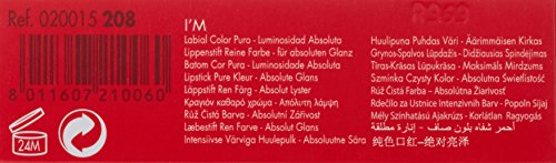 Pupa Milano I Am Pure-Colour Lipstick - Intense Color And Absolute Brightness - High Concentration Of Pigments - Lightweight And Flawless - Melts Perfectly On Lips - 208 Sunny Coral - 0.123 OZ