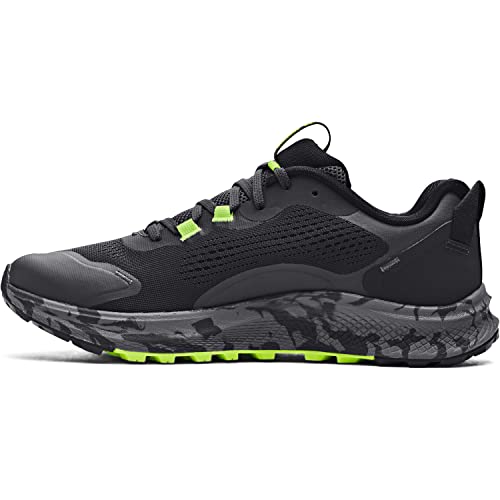 Under Armour Men's Charged Bandit 2 Running Shoe, (102) Jet Gray/Black/Lime Surge, 11