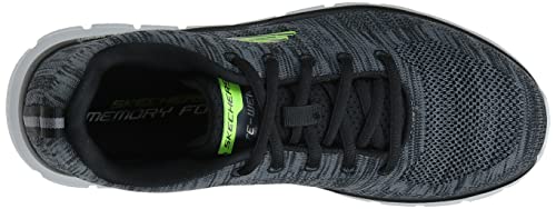 Skechers Men's Track Front Runner Lace-up Sneaker Oxford, Charcoal/Black, 8.5