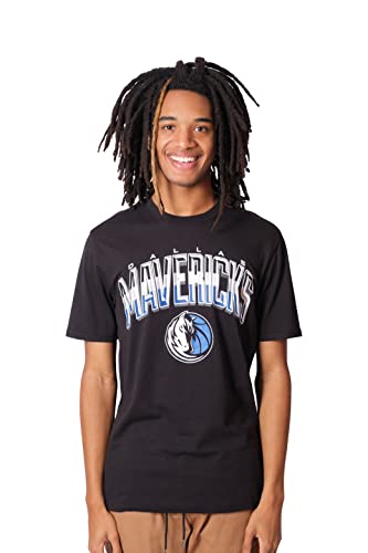 Ultra Game -NBA Dallas Mavericks Mens Arched Plexi Short Sleeve Tee Shirt, Black, Medium