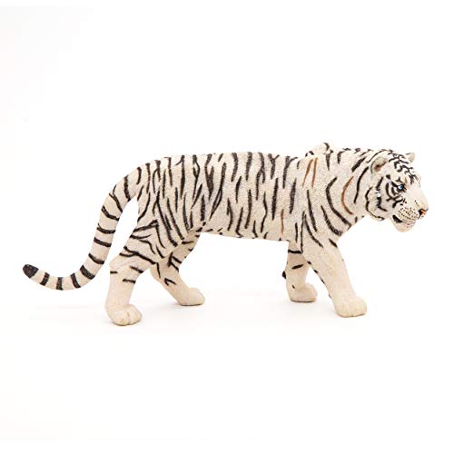 Papo -Hand-Painted - Figurine -Wild Animal Kingdom - White Tiger -50045 -Collectible - for Children - Suitable for Boys and Girls- from 3 Years Old