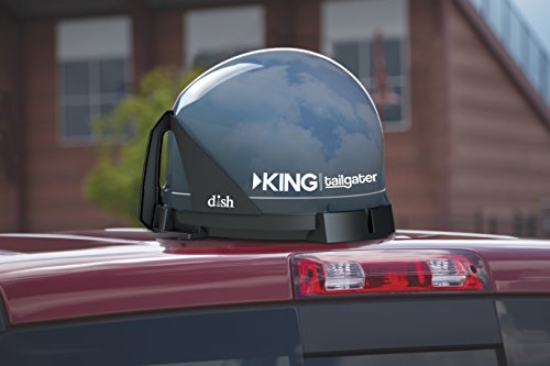 KING VQ4500 Tailgater Portable/Roof Mountable Satellite TV Antenna (for use with DISH) , Gray , Western Arc Satellites