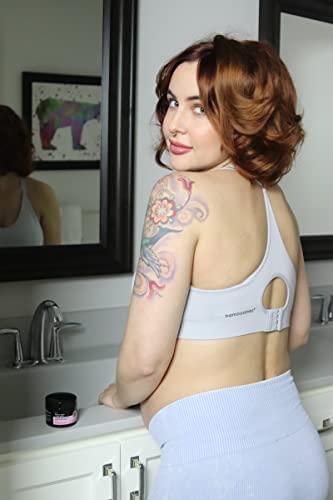 Bamboobies Women's Yoga Nursing Bra, Maternity Clothing for Breastfeeding, Gray, Extra Large