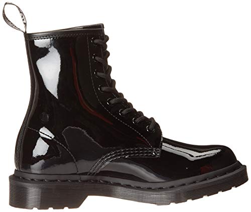 Dr. Martens womens Lace Fashion Boot, Black Patent Lamper, 9 US