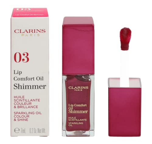 Clarins Lip Comfort Oil Shimmer | Smoothes, Comforts, Hydrates and Protects Lips | Bold, High Shimmer Finish | Intense Color Payoff | Visibly Fuller Lips | Contains Plant Oils With Skincare Benefits