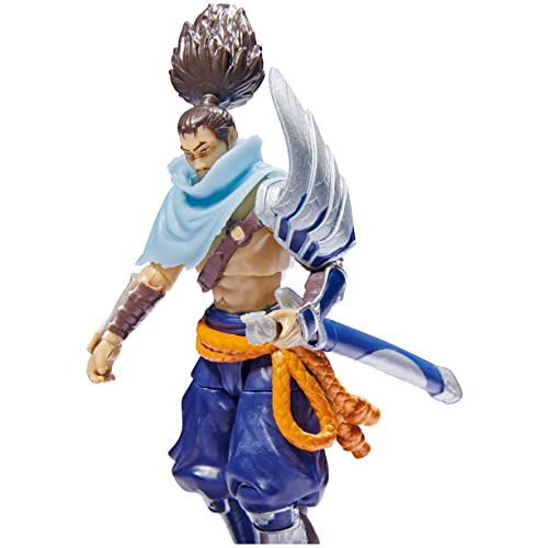 League of Legends, 4-Inch Yasuo Collectible Figure w/Premium Details and Sword Accessory, The Champion Collection, Collector Grade, Ages 12 and Up