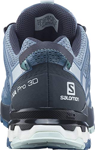 Salomon XA PRO 3D v8 Trail Running Shoes for Women, Ashley Blue/Ebony/Opal Blue, 8