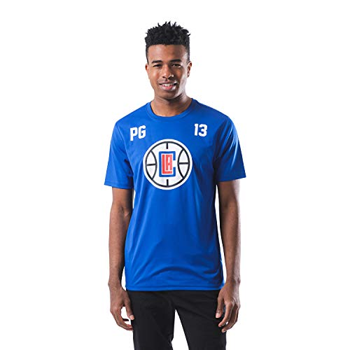 Ultra Game NBA Los Angeles Clippers - Paul George Mens Active Tee Shirt, Team Color, X-Large